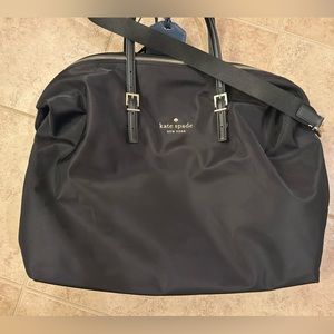 Kate spade Black Nylon Weekender- monogrammed (ARJ)